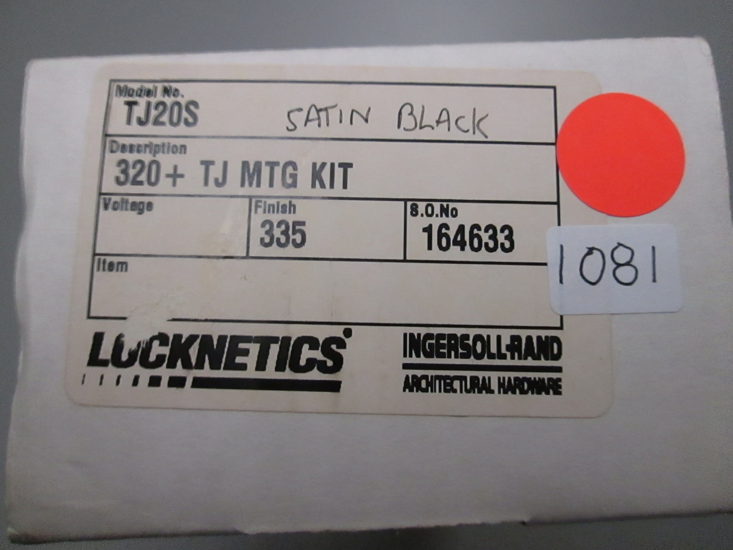 Locknetics Top Jamb Mounting Kit for 320+ Satin Black