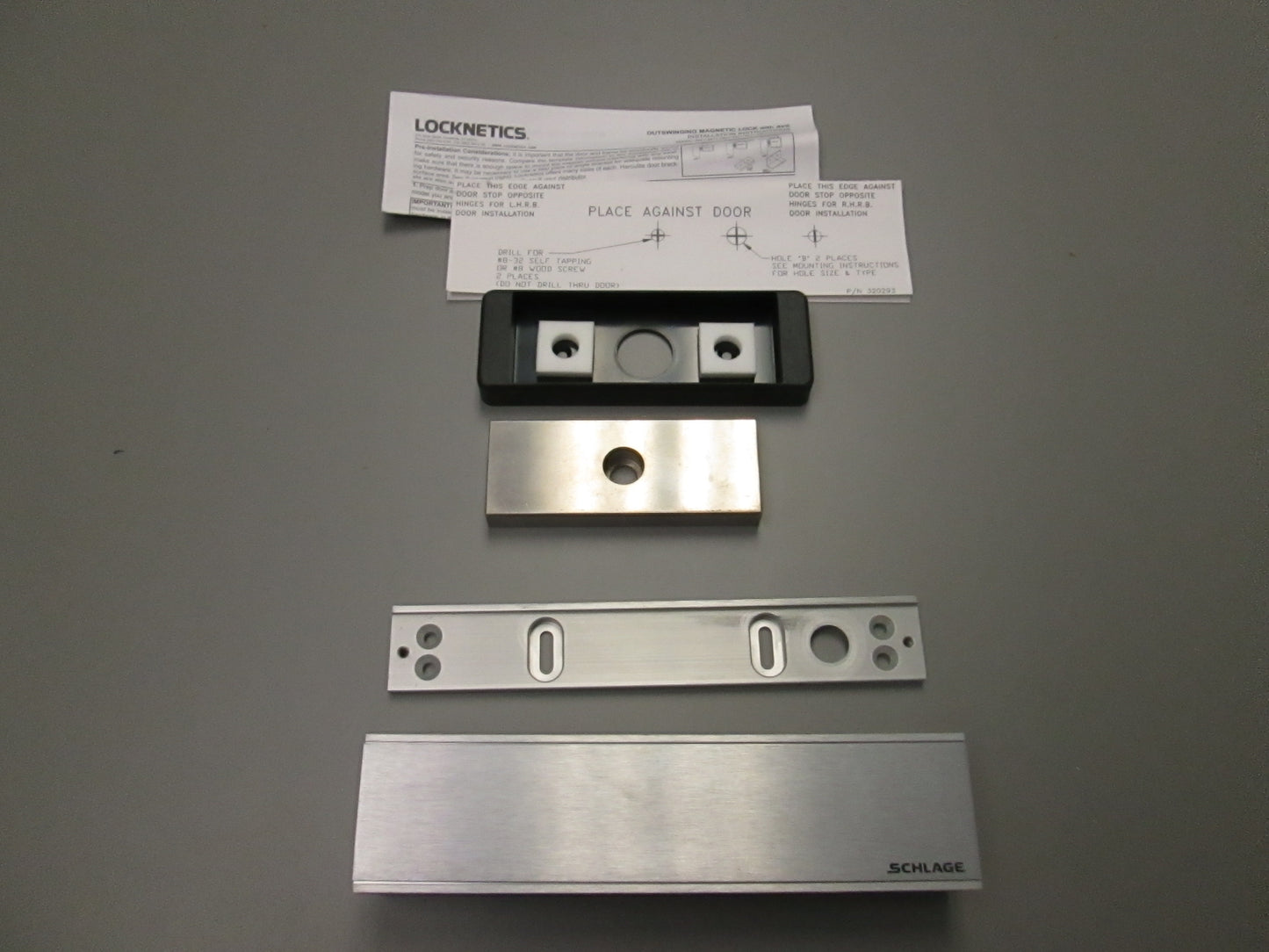 Locknetics 320 MAG Lock Traffic Control Satin Aluminum